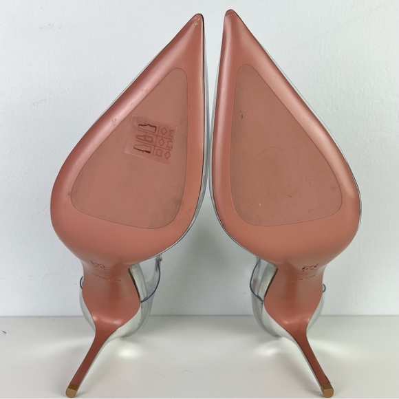 NEW AMINA MUADDI CRYSTAL-EMBELLISHED TRANSPARENT PUMPS - Picture 13 of 14
